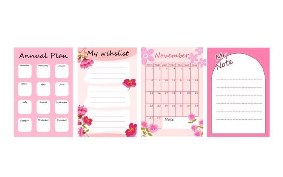 Download Journal Templates Peach Blossom Page - Premium Resources
