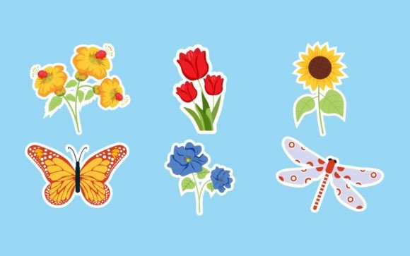 Download Journal Templates Spring Flowers Sticker - Premium Resources